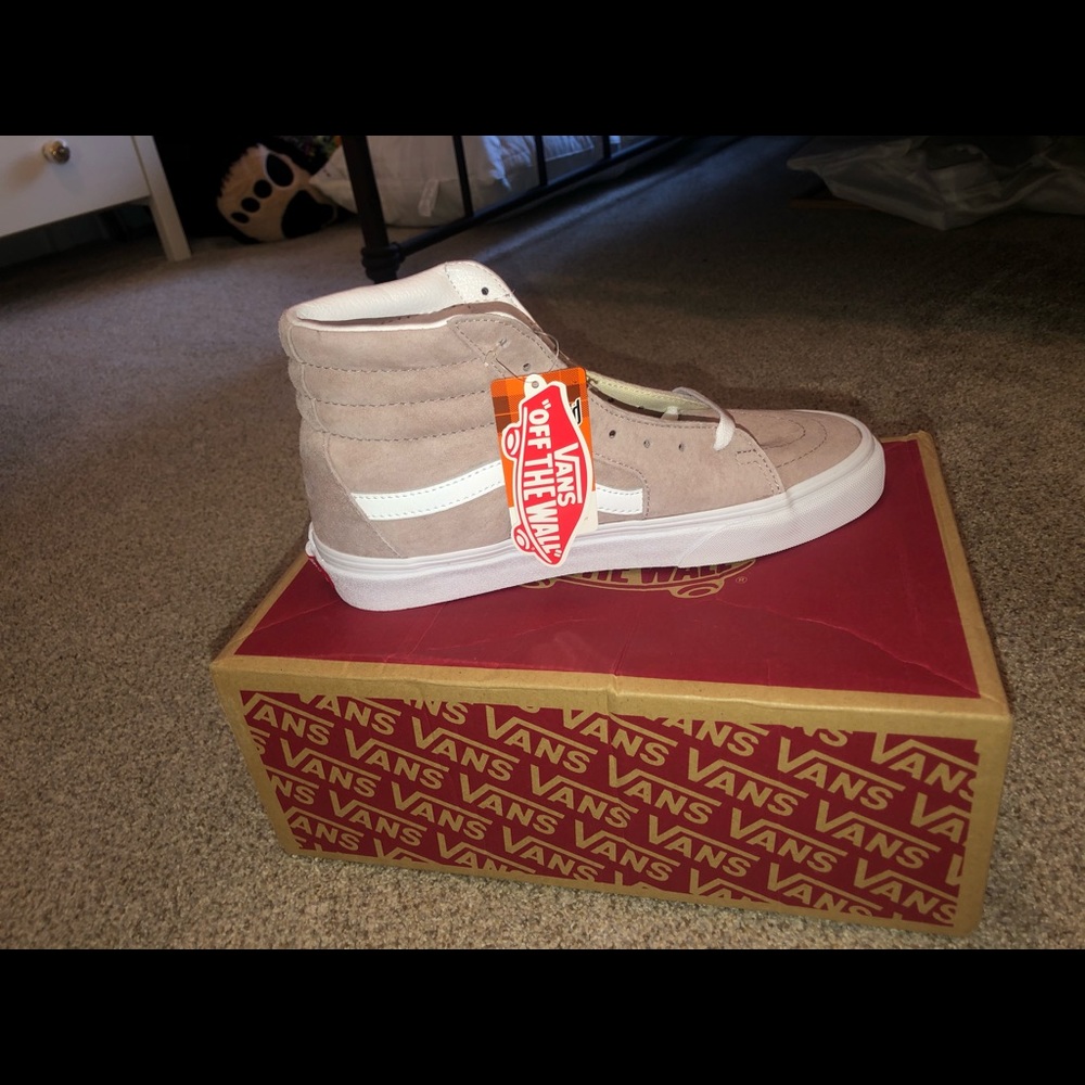 NWT Vans Skate High Pinkish Gray shoes size 8.5